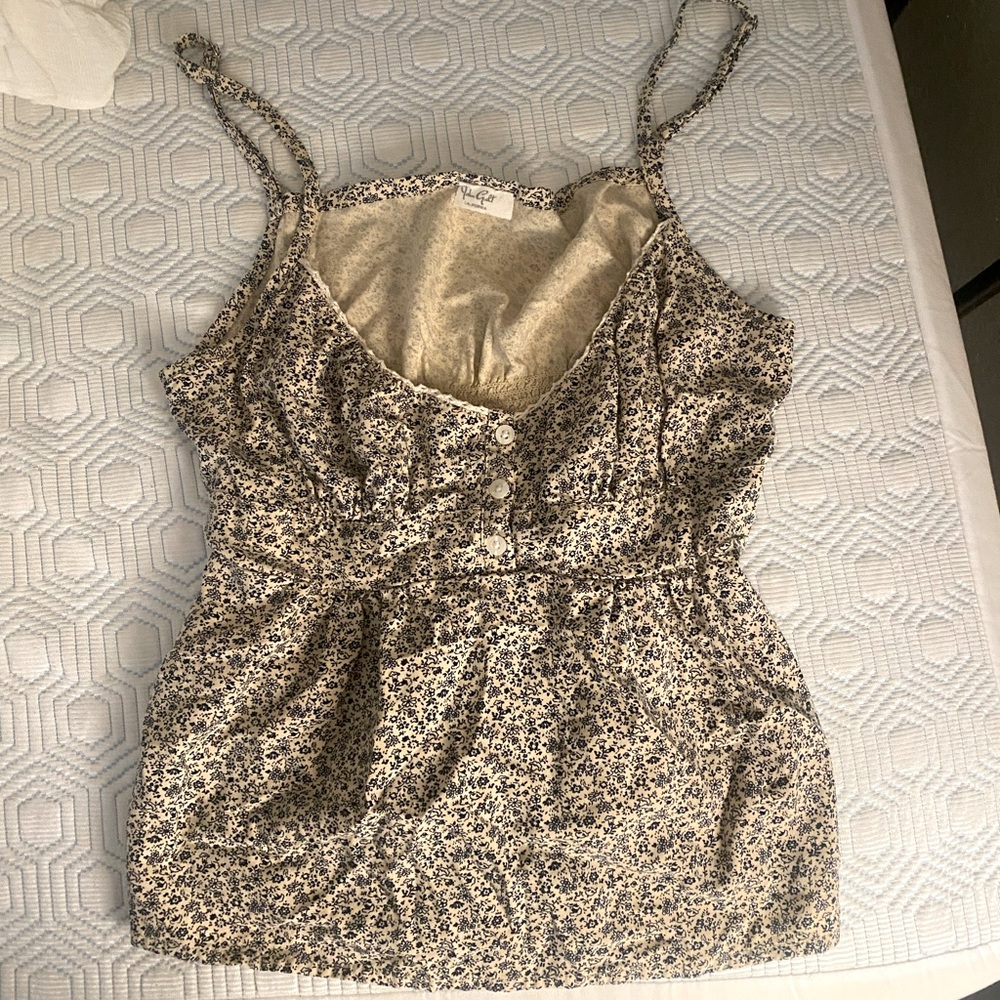brandy melville floral tank top